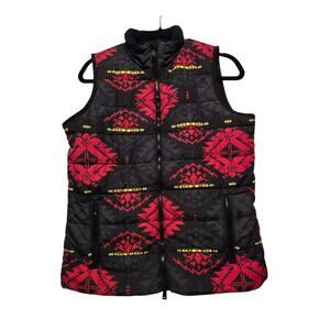 Lauren Ralph Lauren Active Womens Aztec Puffer Vest MED Western Rodeo Cowgirl
